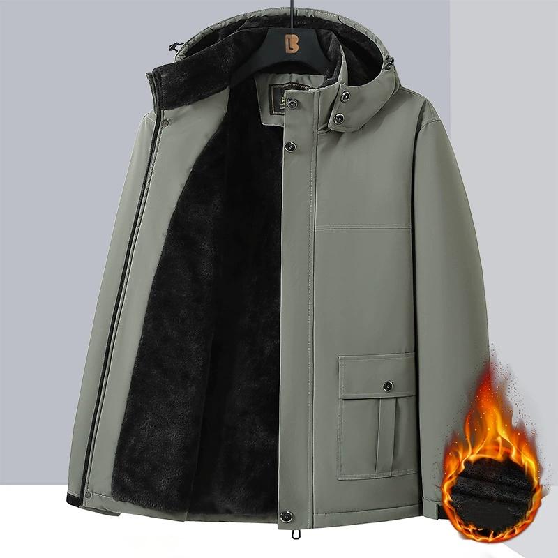 10XL 9XL Зимние мужские парки Пальто Флис Водонепроницаемые Теплые Большие размеры 6XL 7XL 8XL Оверсайз Утепленные Куртки с капюшоном Свободные Ветровки