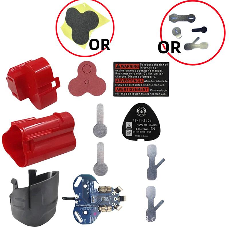 1 комплект для литий-ионного аккумулятора Milwaukee 12 В 1,3 Ач 1,5 Ач для литиевого аккумулятора M12, пластиковый корпус, защитная печатная плата