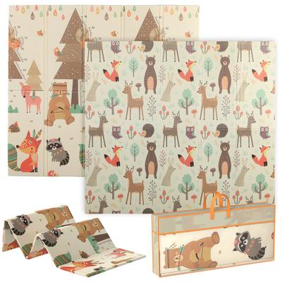 Baby Play Mat 196 X 176 X 1.5 Cm Foldable Double Sided Crawling Mat Multicolor