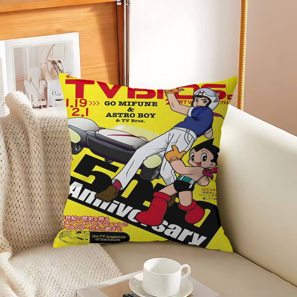 Винтажные Наволочки Astro Boy Мультяшные Декоративные Для Дивана Домашние Двусторонние Короткий Плюш Милые Наволочки