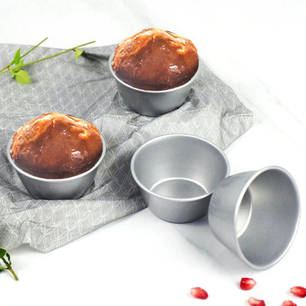 4Pcs Mousse Bakeware Tumblers Round Individual Muffin Cup Egg Tart Mold Baking Tool Pudding Mould