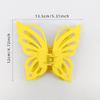 Милый Летний Простой Зажим для Волос на Затылок для Девочек Женщин 13,5 см Двухслойное Крыло Полая Антенна Бабочка Пластиковая Заколка-Краб