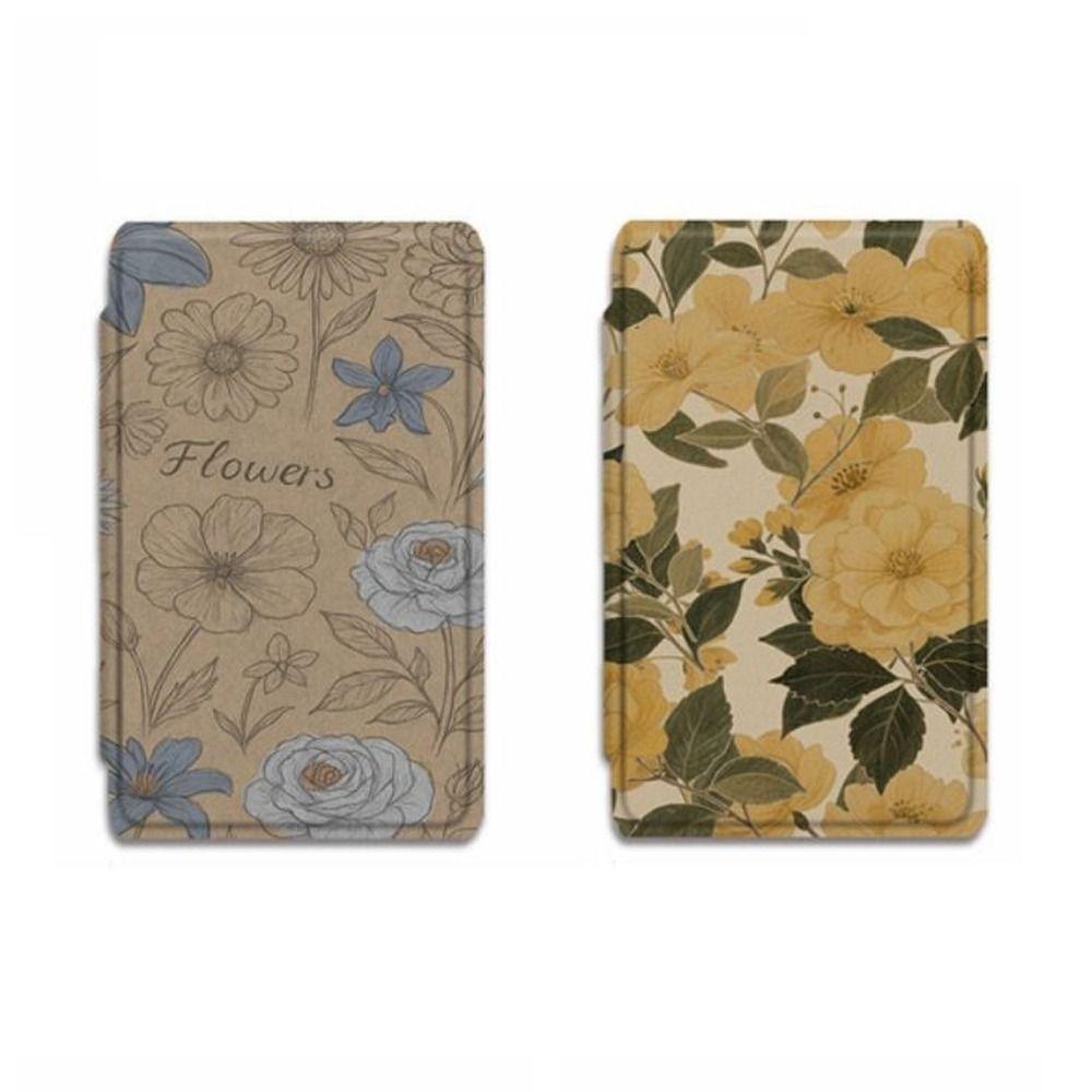 Anti-fall Protective Cover Floral Pattern Folio Shell Premium Magnetic Case for XTEINK X4/X3