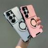 Slide Camera Protection Case For Samsung S26 S25 S24 S23 FE S22 Ultra Plus A57 A17 A56 A36 A16 A06 A55 A35 Magnetic Holder Cover