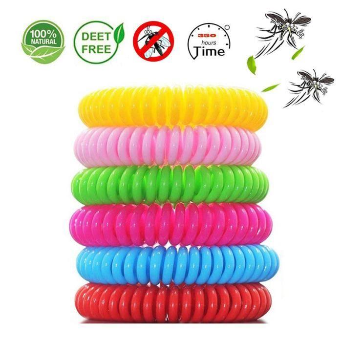 Pest Repellent, Natural Mosquito Repellent Bracelet, 10 Pieces, Waterproof Spiral Wristband - RN[B8947019]