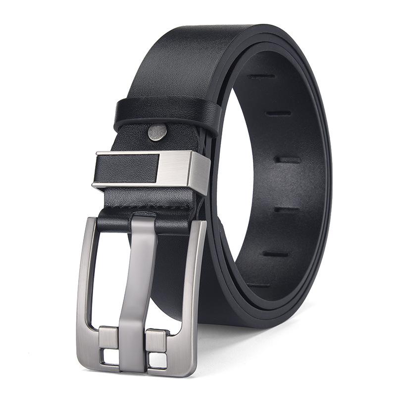 Men's Genuine Leather Vintage Pin Buckle Belt - Fashion Casual Waist Belt for Jeans