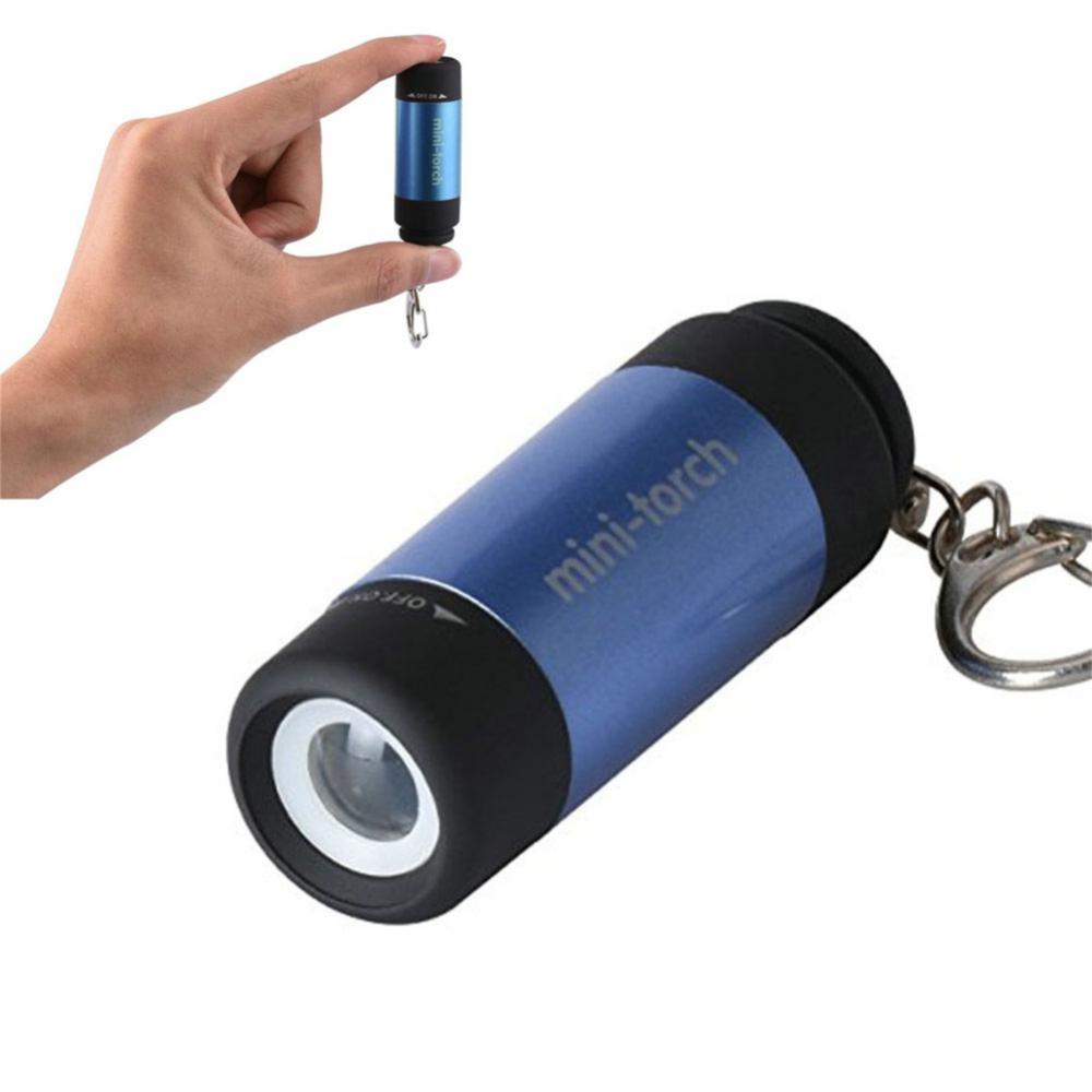 Карманный Мини-фонарик LED USB-перезаряжаемый Портативный Водонепроницаемый Белый Свет Брелок-фонарь Супер Маленький Фонарь С Батареей