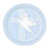 Paper Dove Cross Christening Party Plates (Pack of 8)