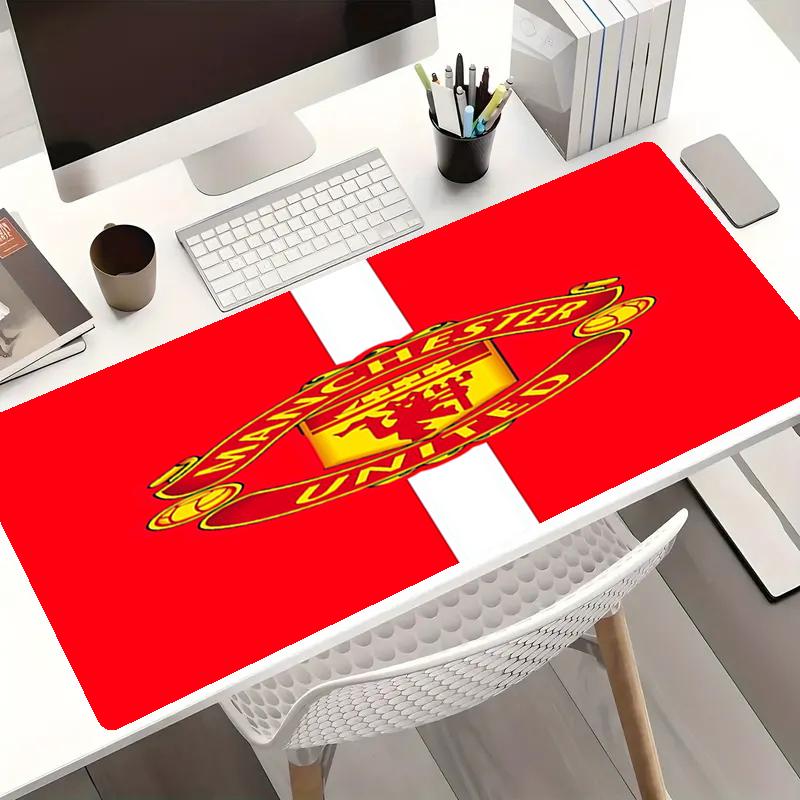 Manchester United Theme Mouse Pad, Non Slip Rubber Base, Multifunctional Office & Home Decor, Perfect for Workspace Personalization.