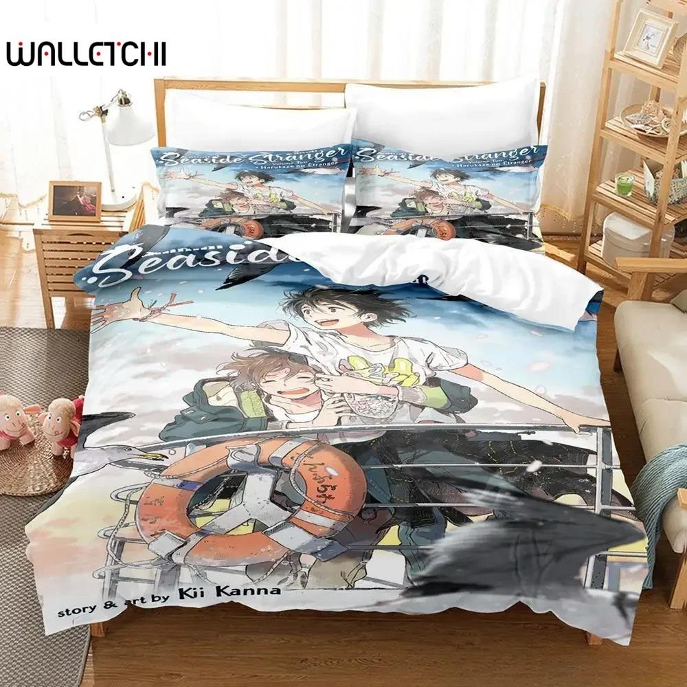 Комплект постельного белья с принтом «Seaside Stranger» с 3D-принтом, комплект из трех предметов для взрослых и детей, спальня, пододеяльник, домашний текстиль, комплект постельного белья