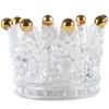 Vintage glass ashtray, living room decoration, mini storage items, photo props, crown candle holder ornaments