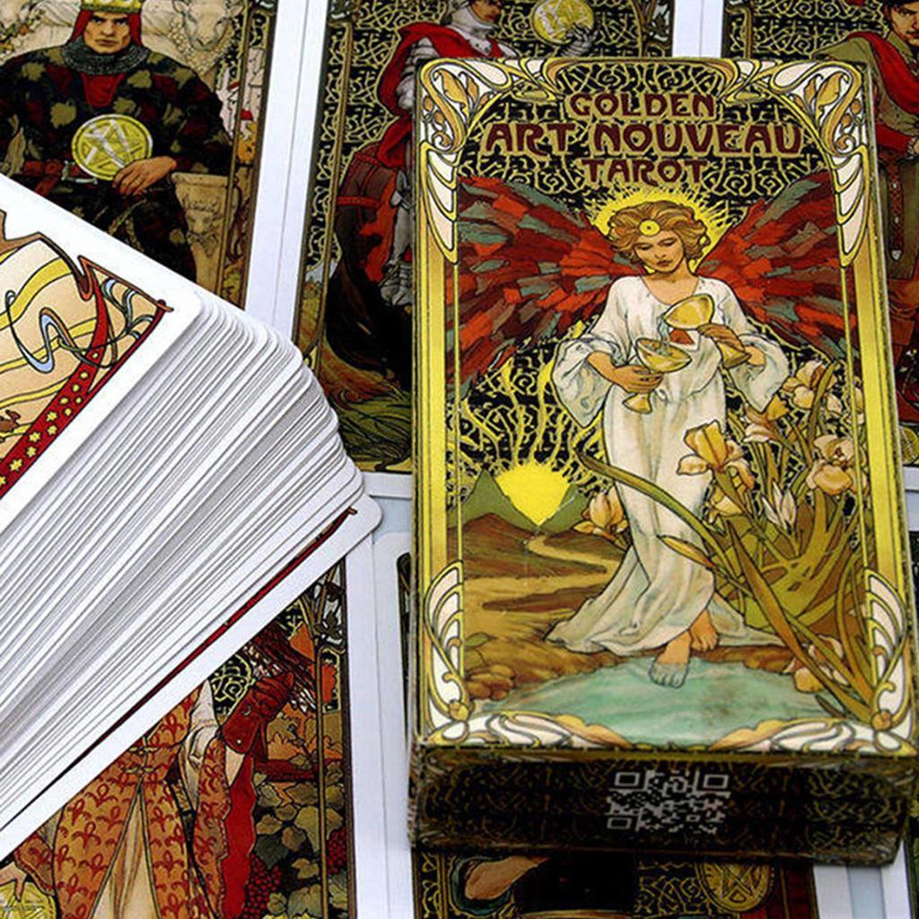 Настольная игра Таро в стиле ар-нуво Golden Art Распаковка карт Игровой реквизит