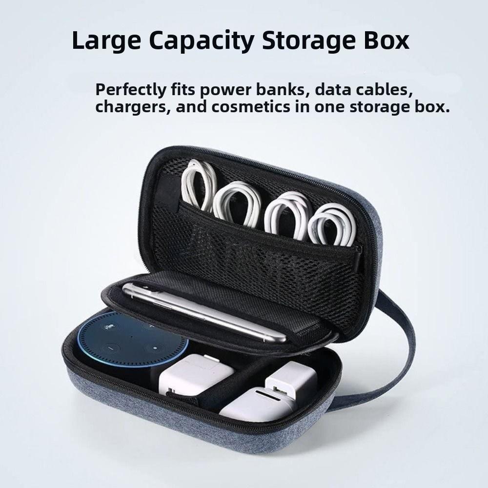 Lightweight Travel Organizer Bag Multiple Compartments Data Cable Organizer Office