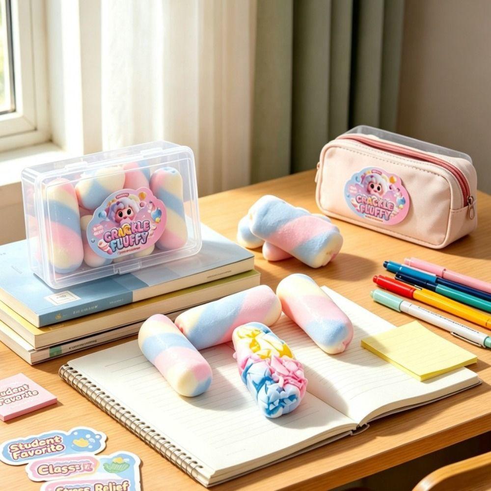 Rainbow Candy Wax Skin Squeeze Toy Satisfying Sound Crunchy Squeeze Crispy Squishy Children Gifts