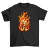 Anime Flame Text T-shirt - Set Your Style On Fire! Funny and Fiery Design for an