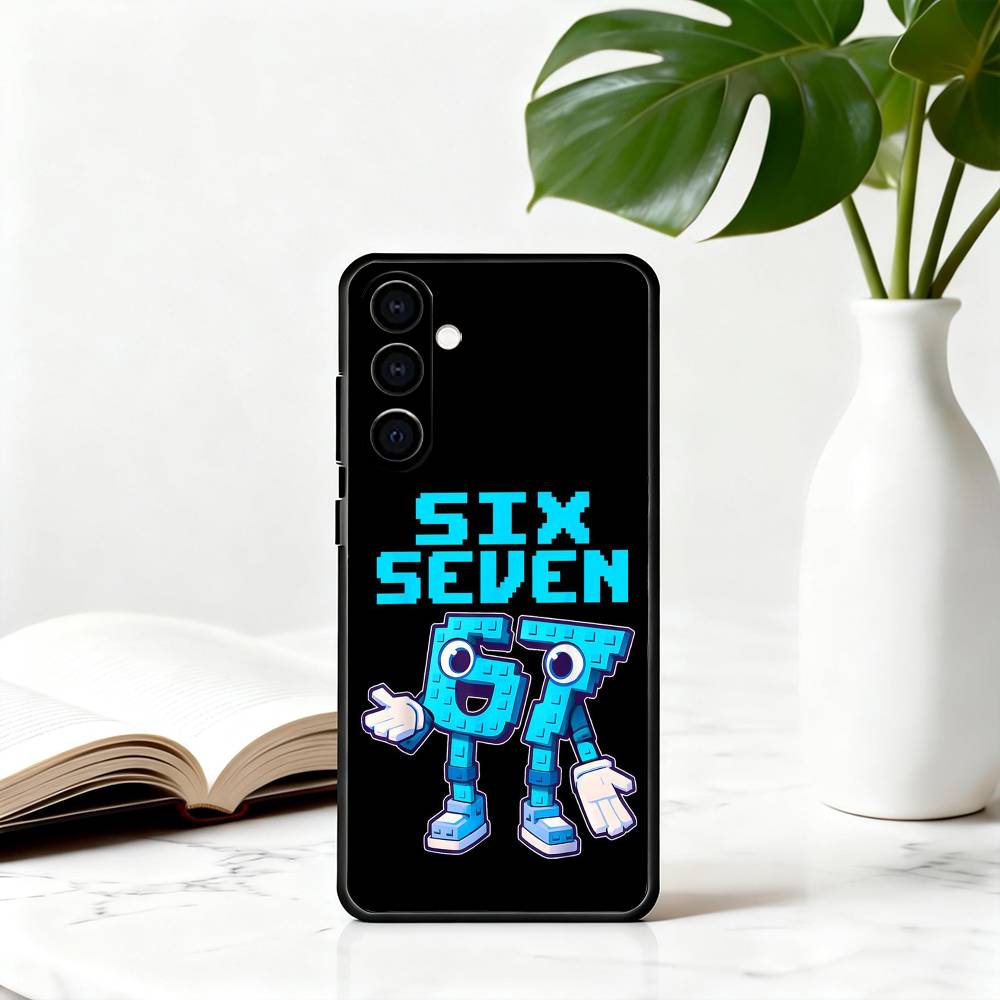 Шесть Семь 67 SS Чехол для телефона Черный Силиконовый Мягкий Для Samsung Galaxy A73,A72,A71,A70,A53,A52,A51