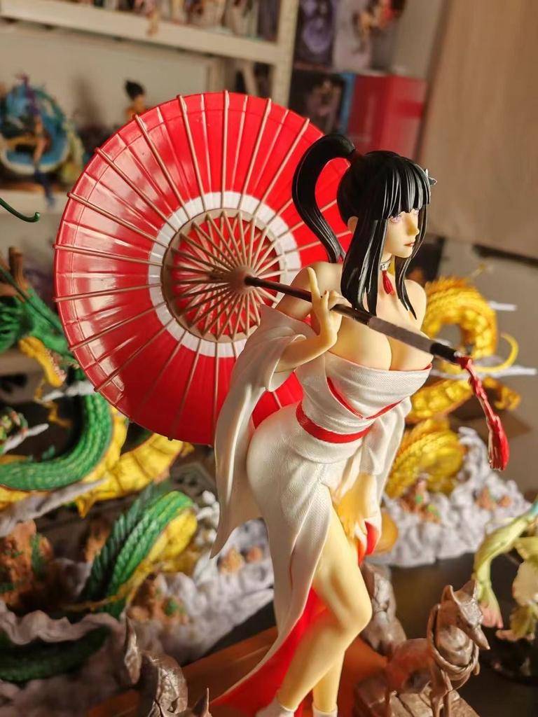 Наруто Кимоно Хината аниме фигурки Может Любимый сексуальный ход ПВХ Красивая танцующая девушка Держит зонт 23.62 дюйма/60 см игрушки Подарки