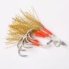 Sharp Metal Jig Double Hooks Gill Fish Swift Solid Ring Jigging Fishhook   Freshwater Lure