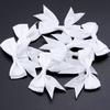 10Pcs Beige Purple Polyester Ribbon Bows Double Deck Bow Patch DIY Gift Clothes Decoration