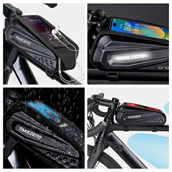 Takezerotz06 Bicycle Case/Holder Frame Bag Black/Black