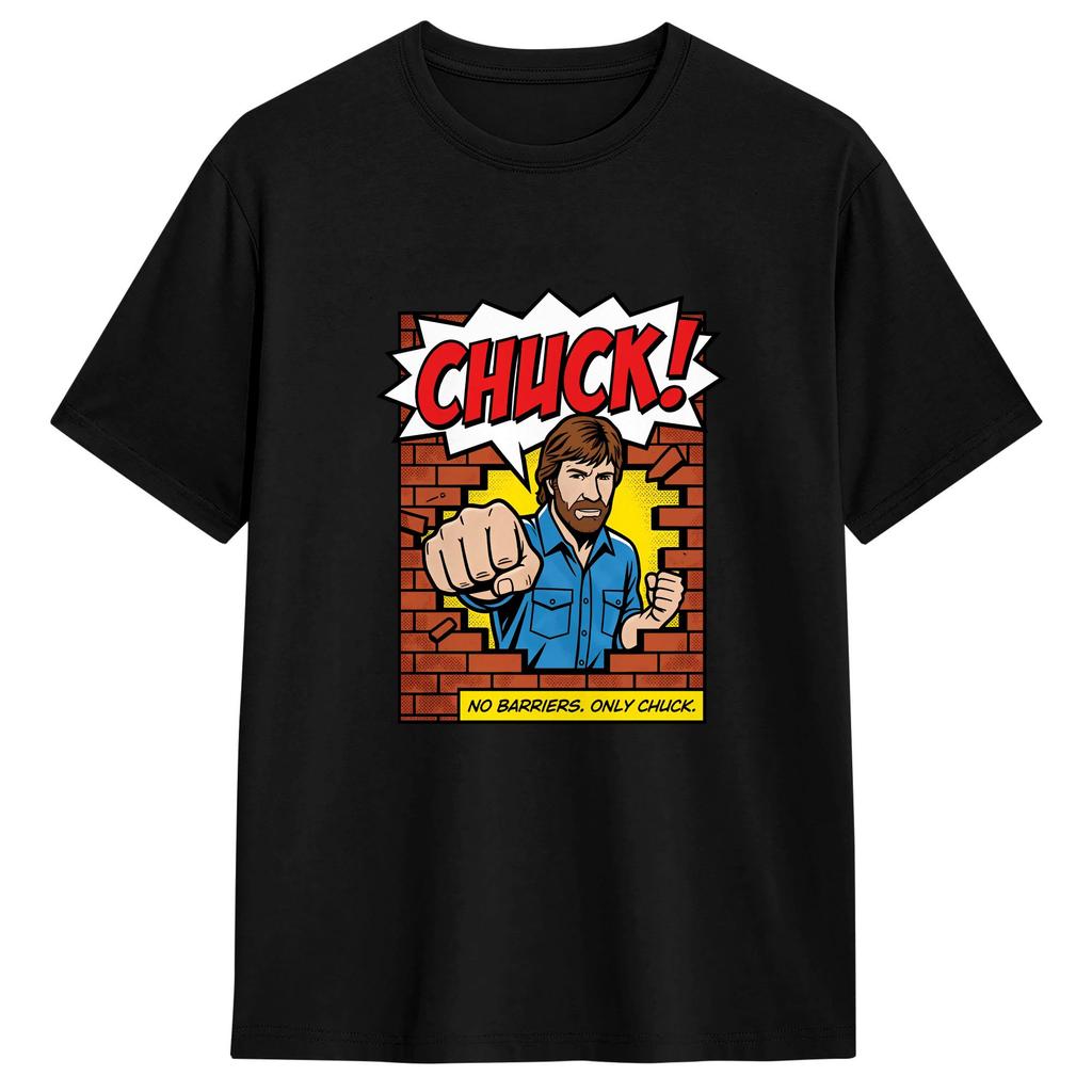 Unisex Women TShirt Chuck Norris T Shirts Harajuku  Beach Tee Shirt Y2K Basic Cotton Tops Plus Size