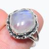 Подарочное кольцо из натурального радужного лунного камня 925 пробы из твердого серебра S.7 V0f98