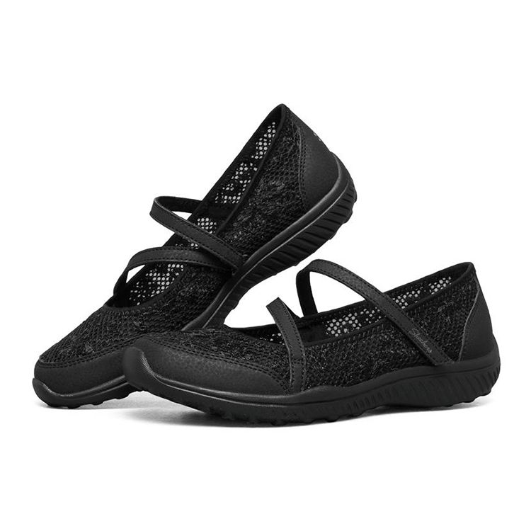 Skechers Be-Light Сетчатые Простые Удобные Повседневные Туфли Женские повседневные туфли Черный 100022-BLK