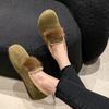 Женская обувь, горячая распродажа, женские туфли на плоской подошве One Kick, зимние туфли с круглым носком, плюшевый флис для тепла, прочная подошва Solft, повседневная удобная обувь