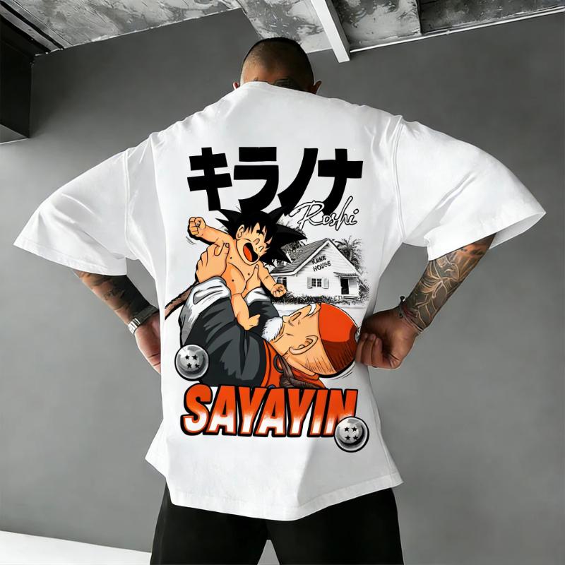 Dragon Ball Roshi Anime Graphic T Shirt Men Women Summer Short Sleeve Tee Casual Top Streetwear Vintage Cartoon Print Daily Wear