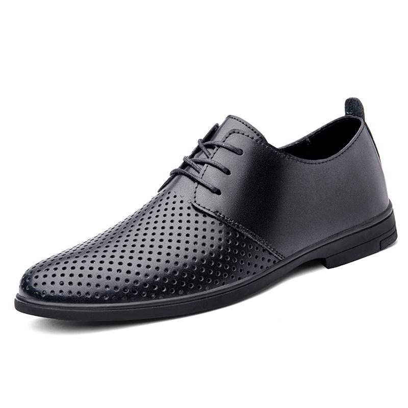 Модная повседневная кожаная обувь Новое поступление Мужские оксфорды Удобная низкая формальная обувь для платья Деловая мужская обувь дерби Кроссовки