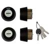 TOSTEM Door Lock Set (MIWA DN Cylinder) Black Z-1A3-DHYD