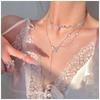 High-End Micro-Inlaid Zircon Butterfly Tassel Necklace - Summer 2022 Trendy Niche Design for Women