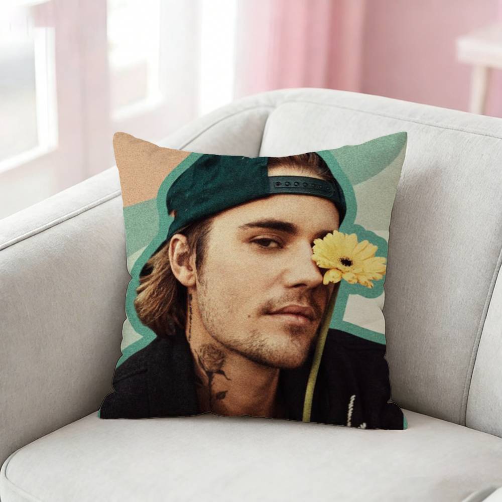 Singer cool JJustin Bieber Pillow Case Cushion Cover Throw Pillow Case For Car Sofa