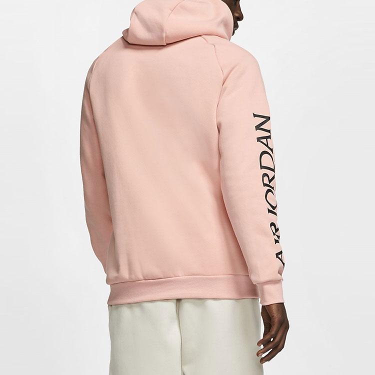 Jordan Флисовый пуловер Jumpman Classics, мужские топы с капюшоном, розовый BV6011-648