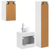 Bathroom Furniture Set 3 pcs High Gloss White 33 x 34.5 x 160 cm