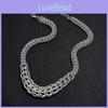 Exaggerated Metal Chain Necklace For Men And Women With Geometric Style And Multilayer Design
