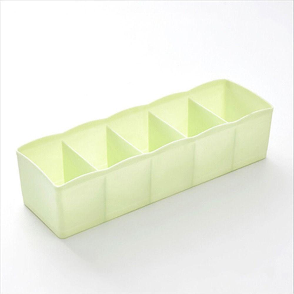 Коробка для хранения мелочей с пятью отделениями, контейнер для хранения, органайзер для нижнего белья и носков, разделитель для ящика