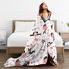 Dachshund Valentine's Day Flannel Blankets Dogs Animal Funny Throw Blankets for  Sofa Bedding Lounge 150*125cm Quilt
