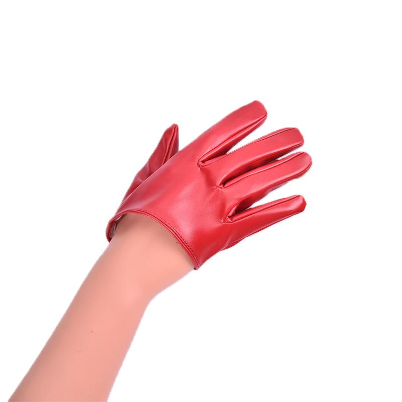 Дизайнерские сексуальные кожаные перчатки для женщин, полупальмовые кожаные перчатки из искусственной кожи, вечерние шоу