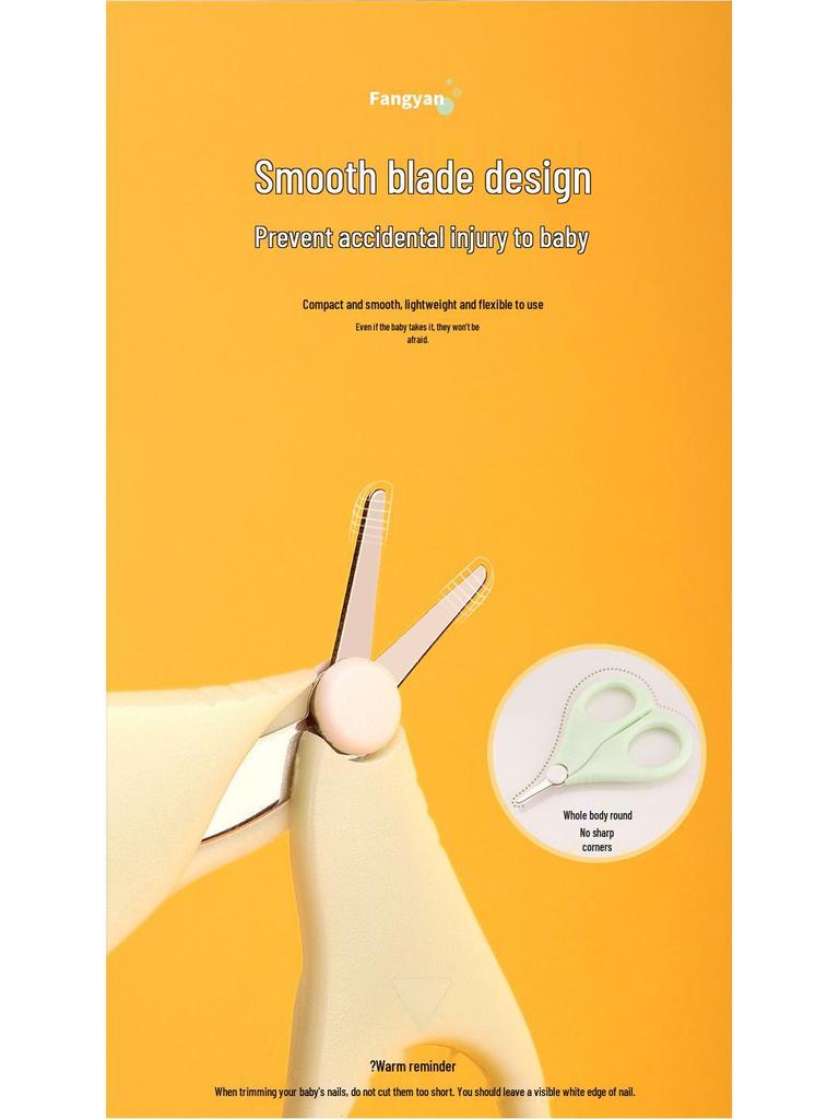 Newborn Baby Nail Clipper Set: Anti-Pinch Clippers, Children's Nail File & Ear Spoon