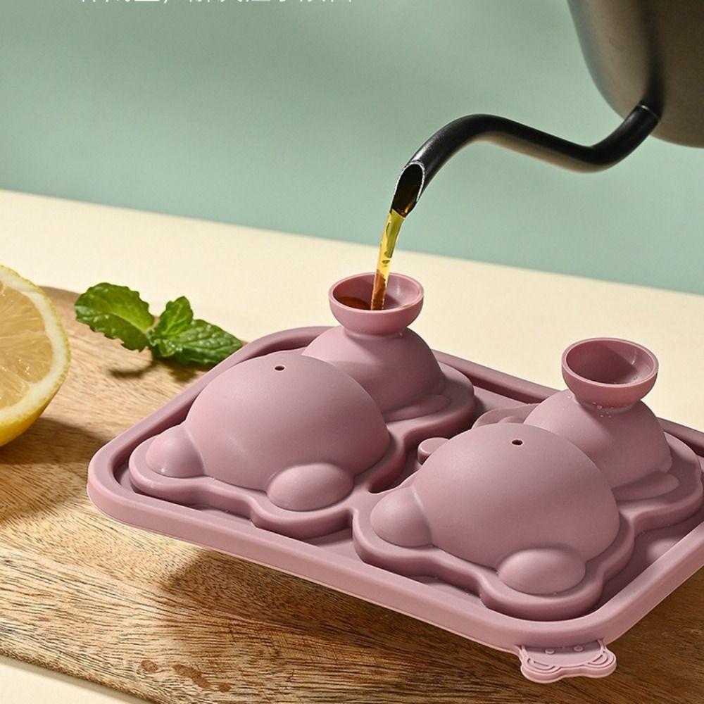 Силиконовая форма для кубиков льда, пищевая коробка для кубиков льда, самодельная форма для кубиков льда в виде медведя, домашняя форма