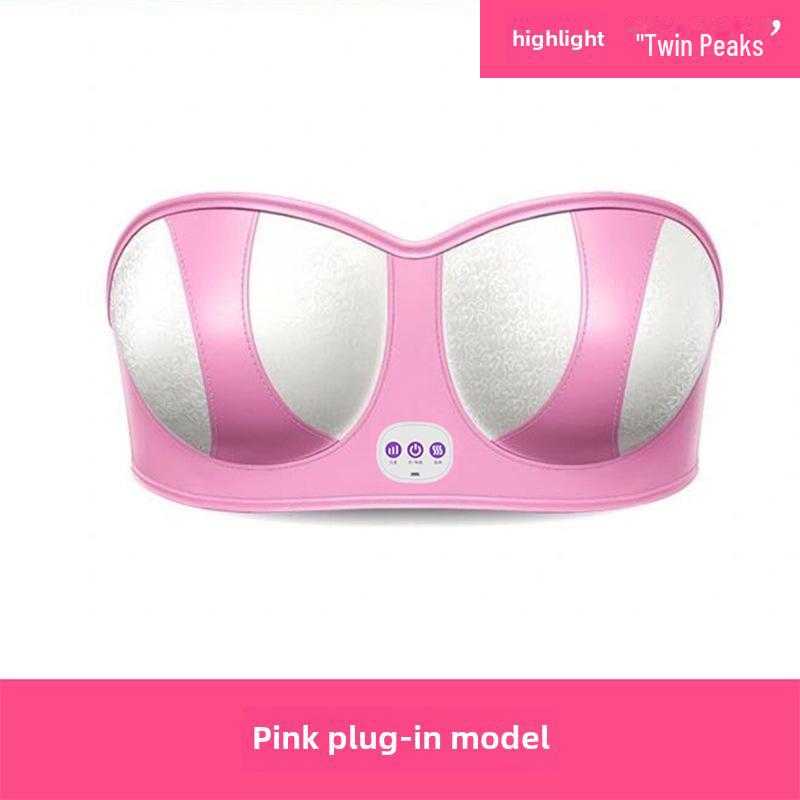 Сертифицированный CE беспроводной электрический массажер для груди с вибрацией и тепловой терапией