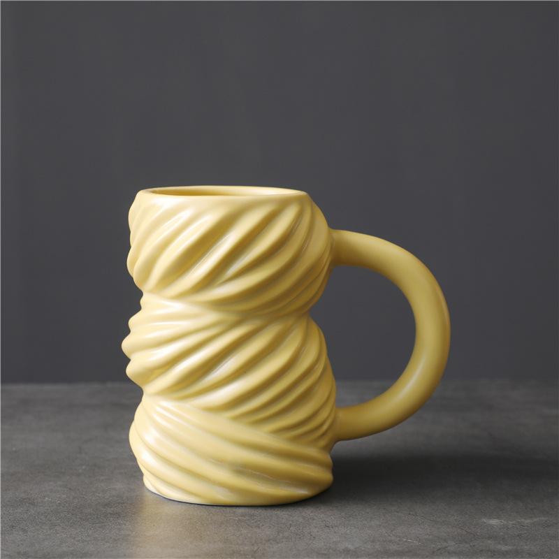 Высокоценная кружка из керамики с креативной личностью, трендовая, модная, большой вместимости, нишевого дизайна, для воды