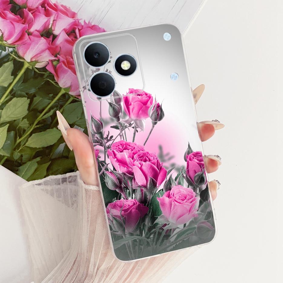 Чехол для Realme Note 80 4G RMX5388 Милый Кот Цветы Рисованный Чехол Мягкий Силиконовый Чехол Для Realme Note 80 Note80 Задняя Крышка Fundas
