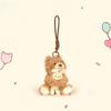 Birthday Cake Bear Hat Rabbit Doll Keychain Animal Plush Pendant Holiday Gift