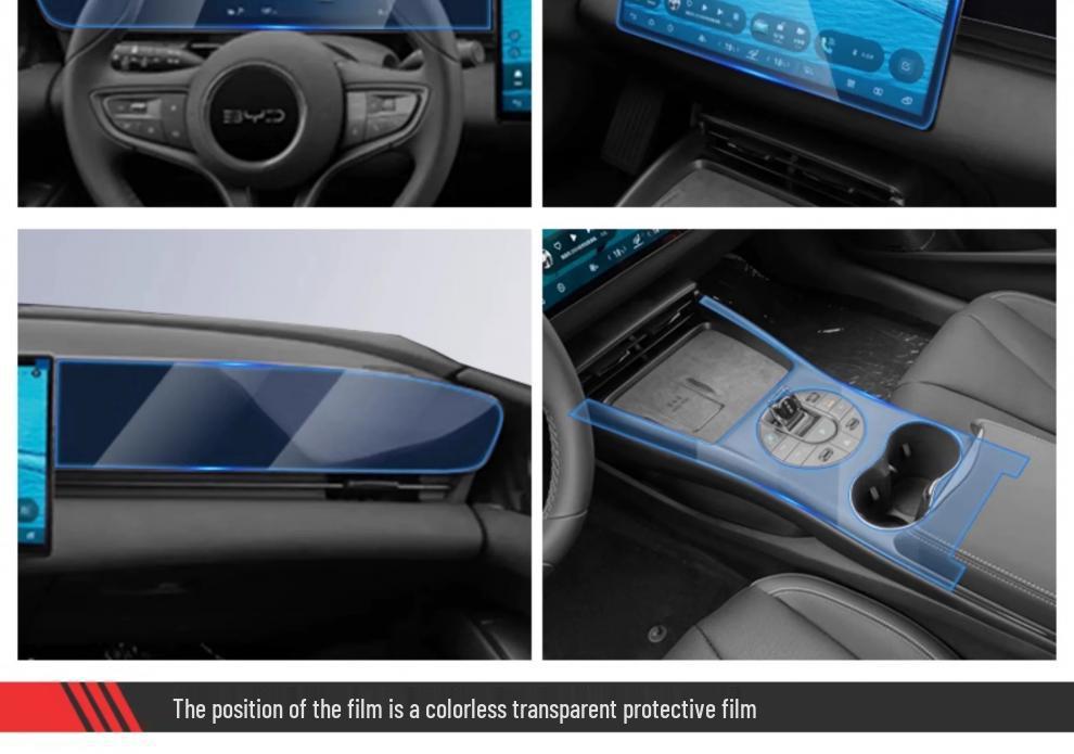 Transparent Interior Film for BYD Seal EVI Console Screens - Fits 25 Models