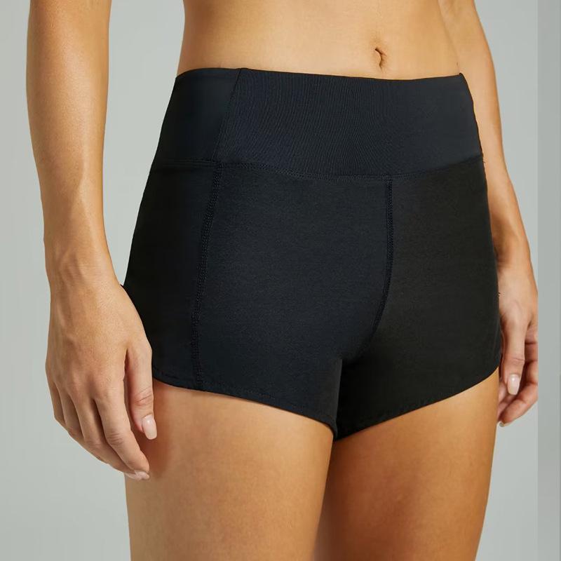 Женские спортивные шорты-hotpants для йоги, фитнеса, легкой атлетики, марафона, с высокой талией, на подкладке