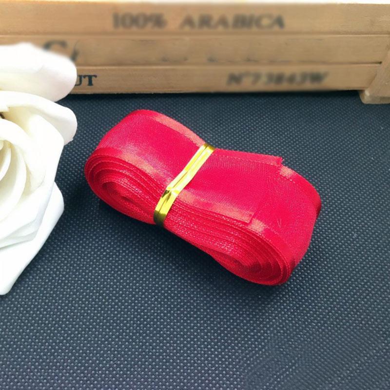 Candy Color Gauze Ribbon Satin Organza Ribbon for Wedding Party Decoration Handmade Ribbon Gift Packaging