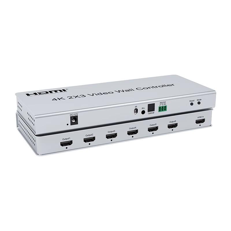 4K HDMI Video Wall Controller - 2x3 LCD TV Splicing Box for Large Screens