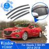 For Mazda 3 Mazda3 BM BN 2014 2015 2016 2017 2018 Hatchback Window Visors Rain Sun Awning Guard Cover Deflector Car